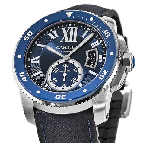 cartier diver blue dial